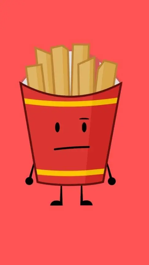 ai character: fries (bfdi)  background