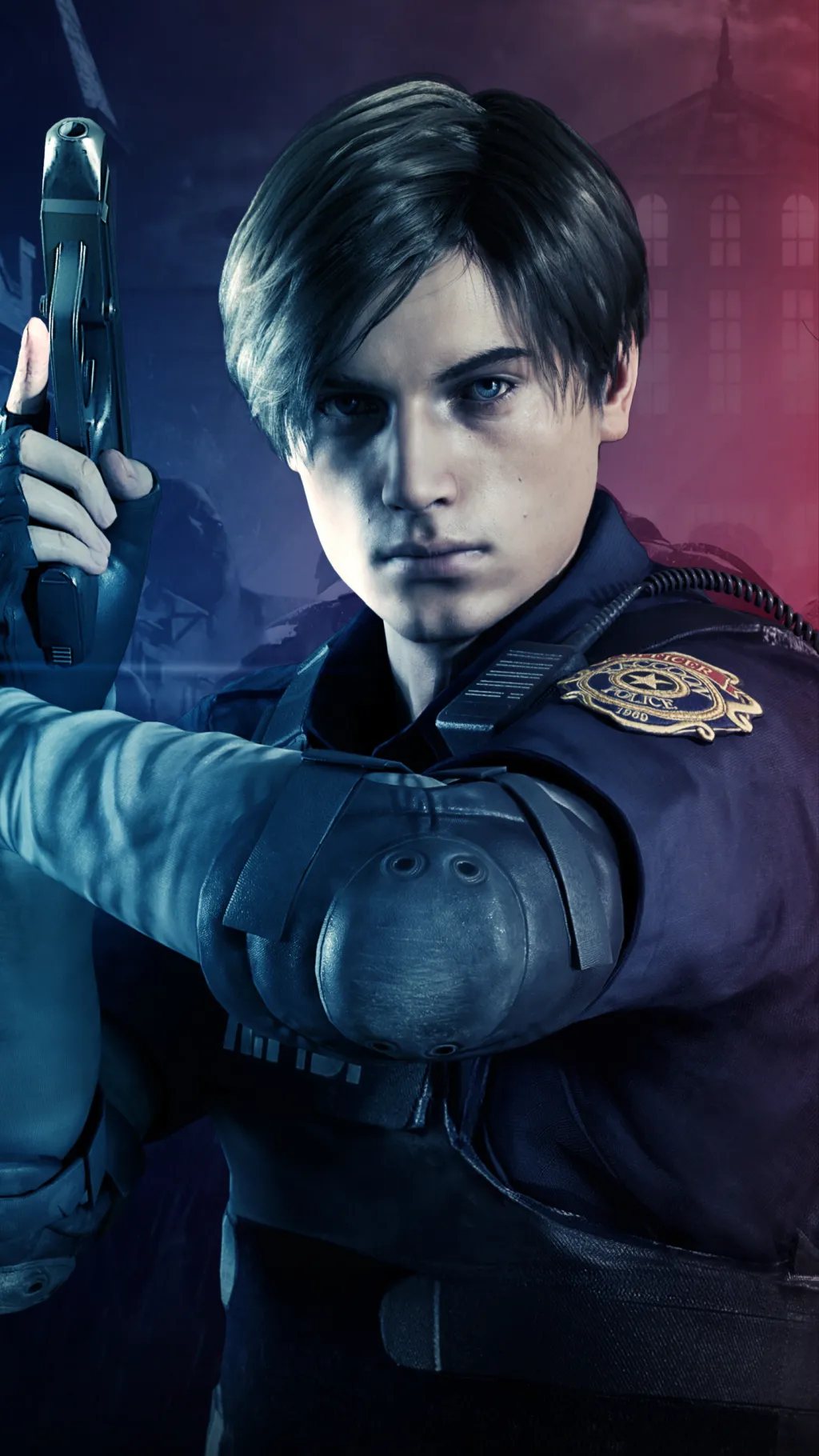 ai character: Leon (RE2 VERSION) background