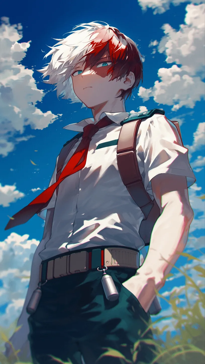 ai character: Shoto Todoroki background