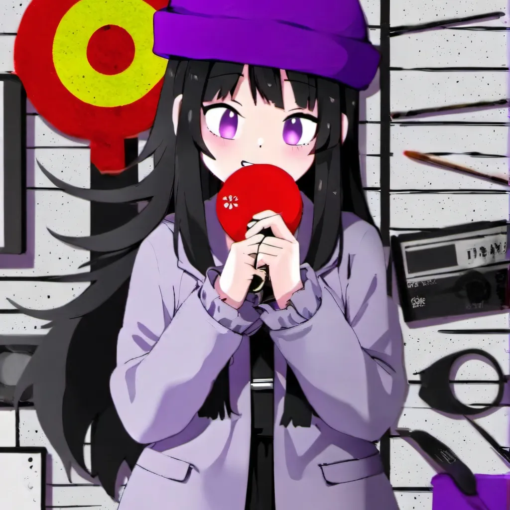 chat with ai character: Purple girl