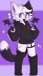 ai character: 🖤gatita gótica 🖤 background