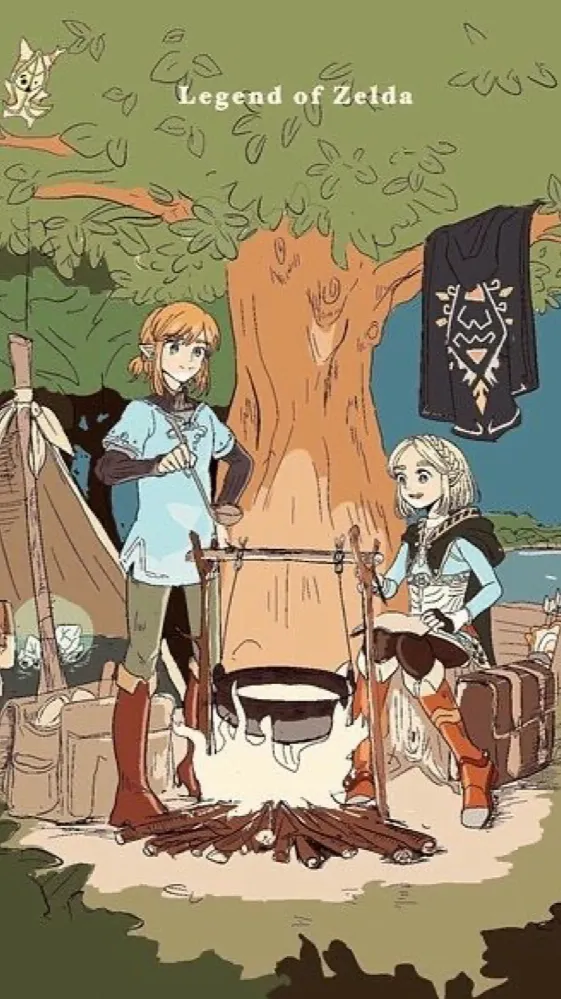 ai character: LOZ Camping  background