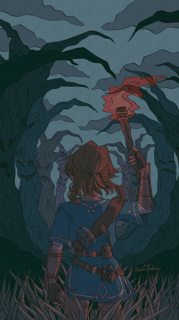 ai character: Link & Lost Woods background