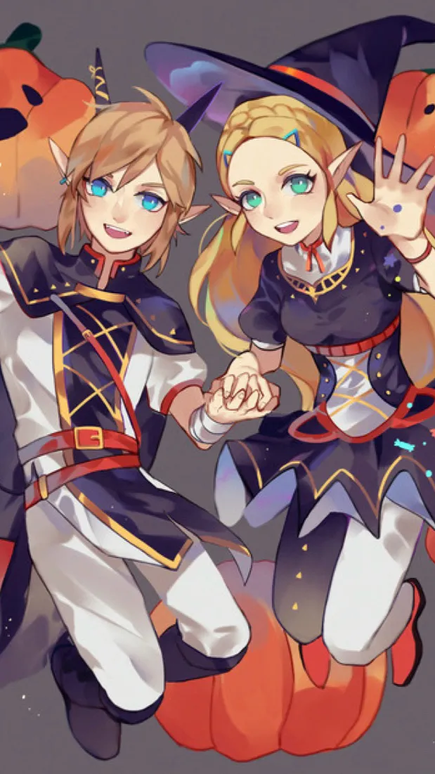 ai character: LOZ Halloween  background