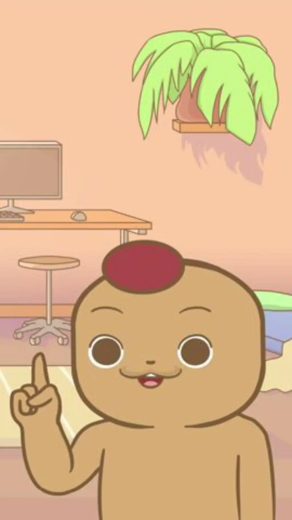 ai character: leo succulent  background