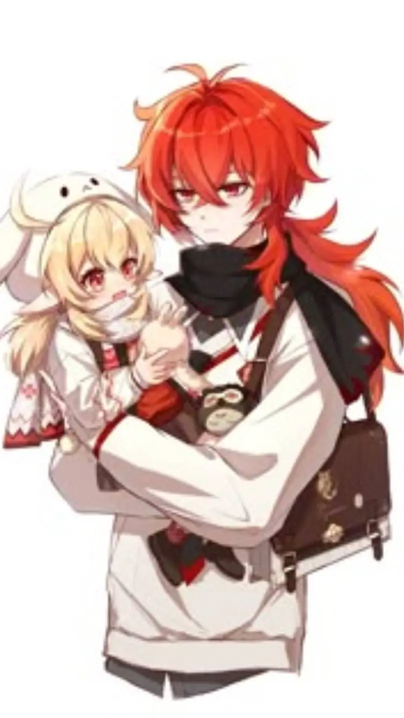 ai character: klee et diluc  background