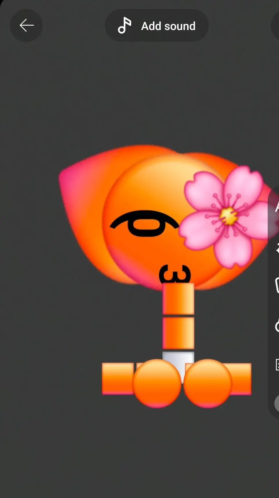 ai character: Orange🍨 background