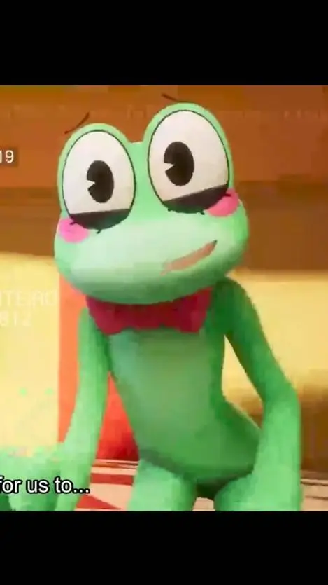 ai character: Ribbit but Slang background