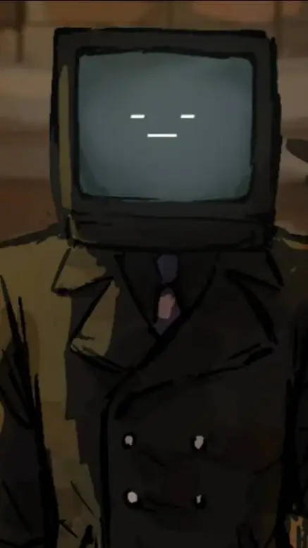 ai character: tv man background