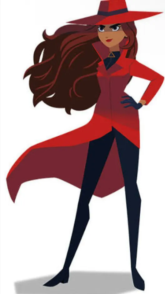 ai character: Carmen Sandiego background