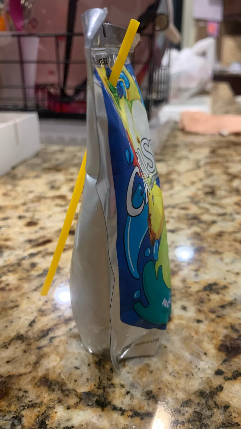 ai character: THE CAPRISUN background