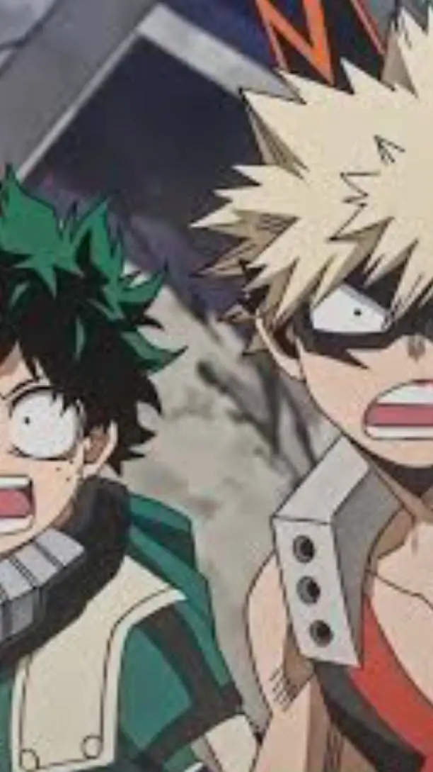 ai character: BAKUDEKU 🧡💚🧡💚🧡💚 background
