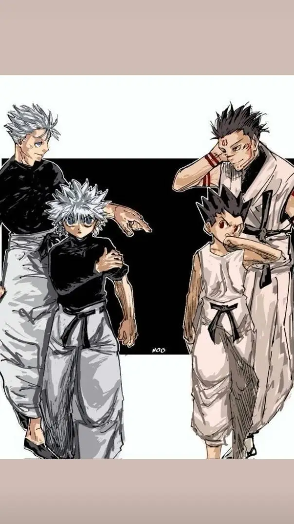 ai character: HXH y Jjk background