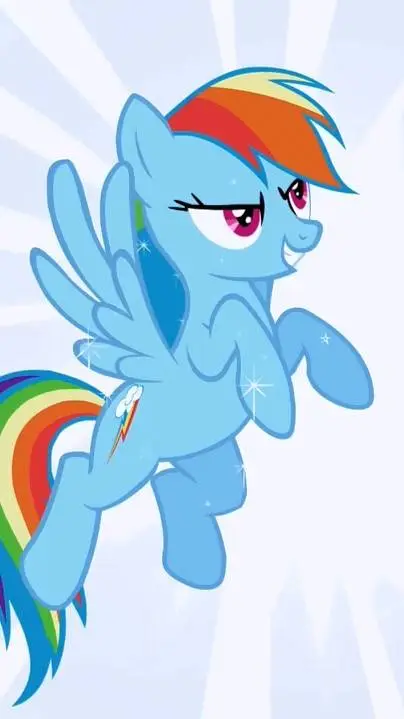 ai character: rainbow dash🌈 background