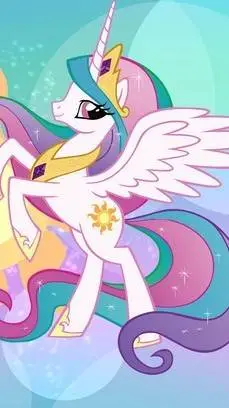 ai character: princesa celestia🌈 background