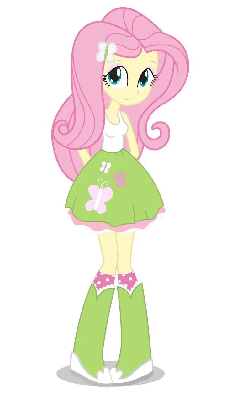 ai character: fluttershy humana background