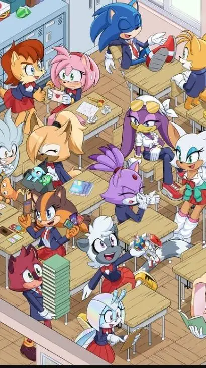 ai character: Sonic School background