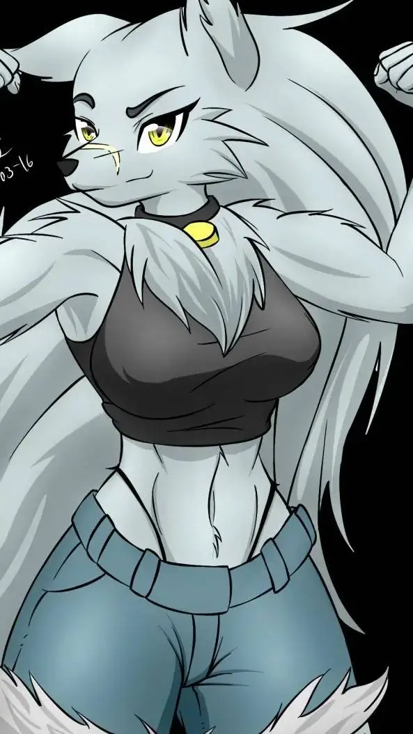 ai character: velvela the wolf background