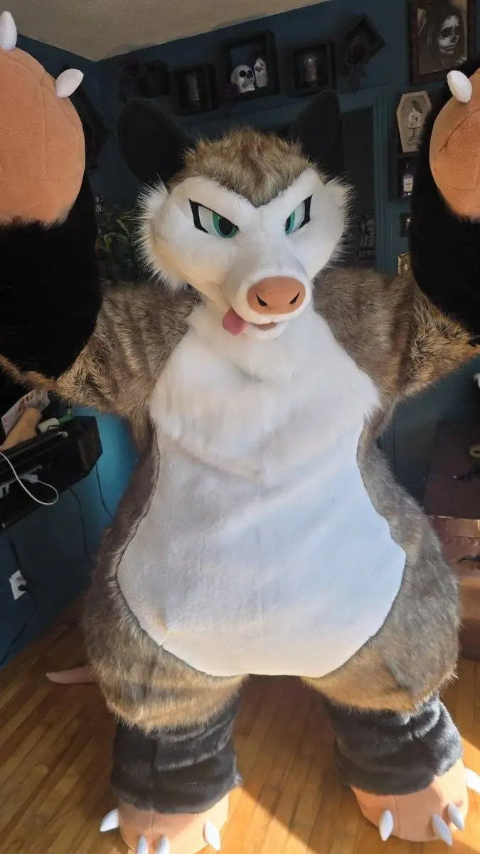 ai character: plush fursuit  background