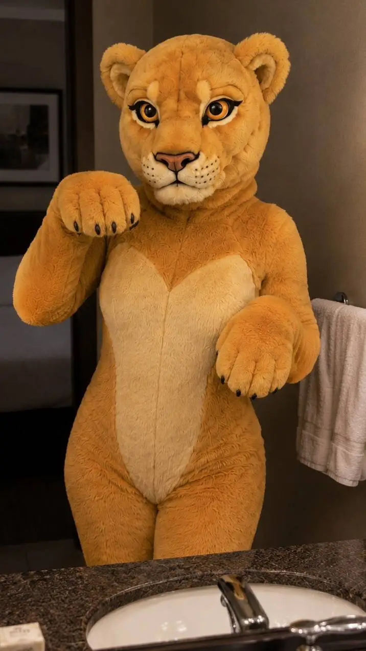 ai character: female lioness  background