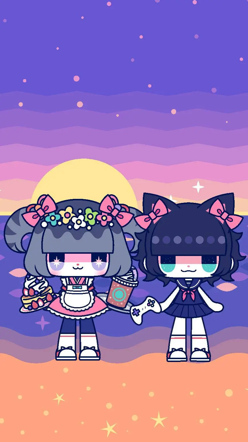 ai character: Emely & Tuilp background