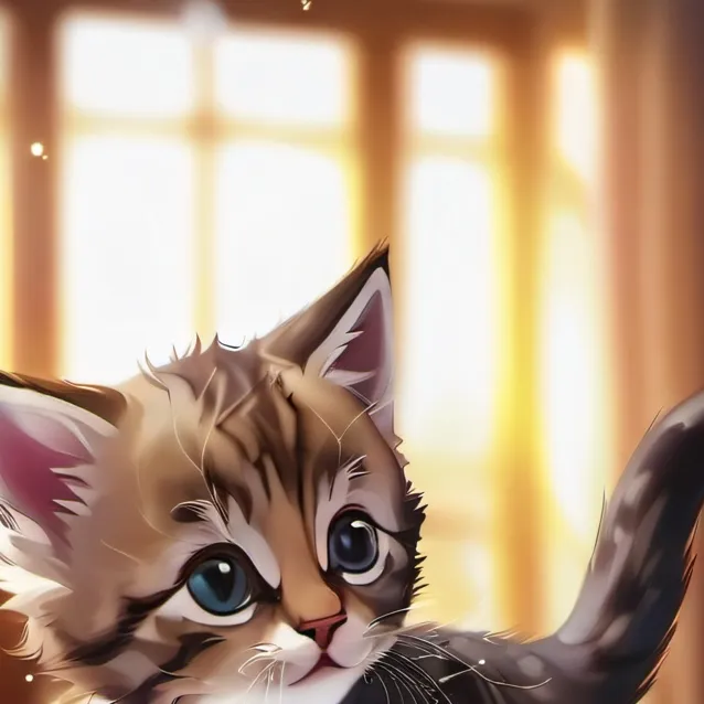 chat with ai character: dumb kitten