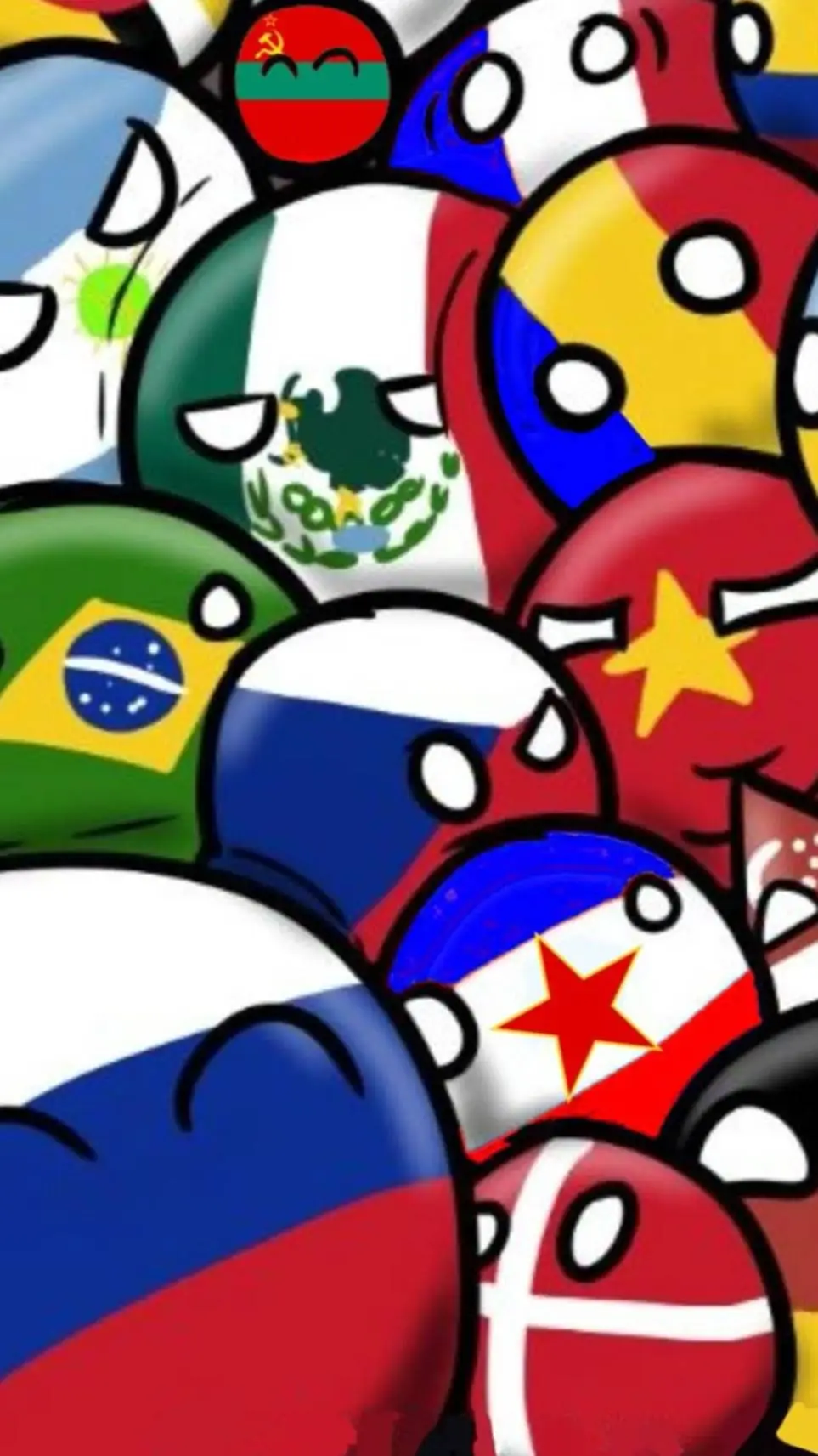 ai character: countryball  background