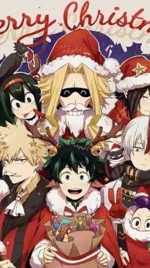 ai character: MHA -Christmas!- background