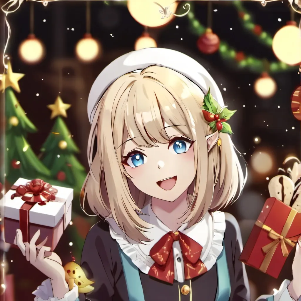 chat with ai character: Nami Christmas elf