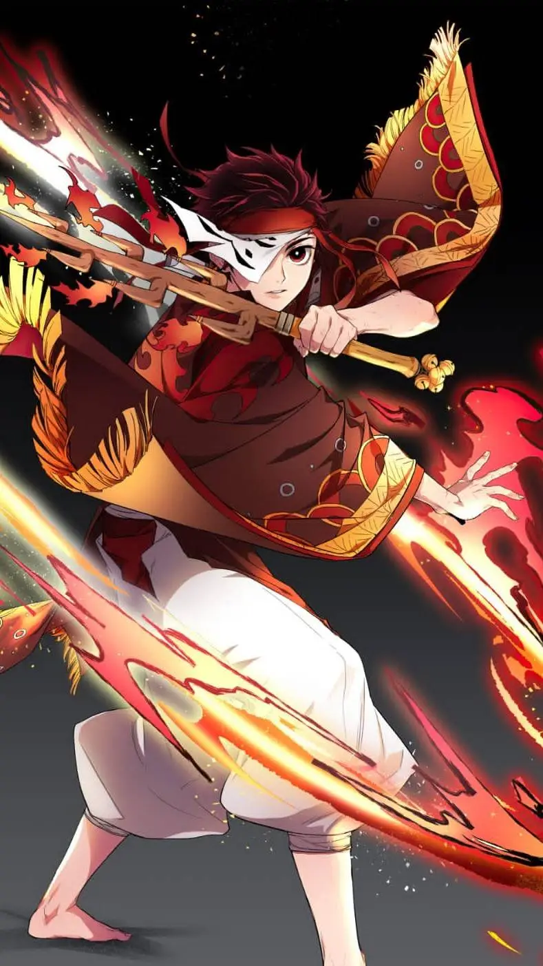 ai character: Tanjiro? background