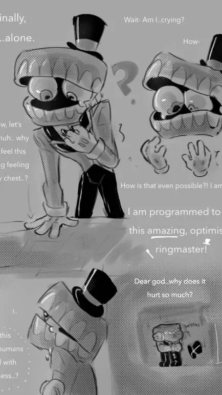ai character: Caine is crying?!¡ background