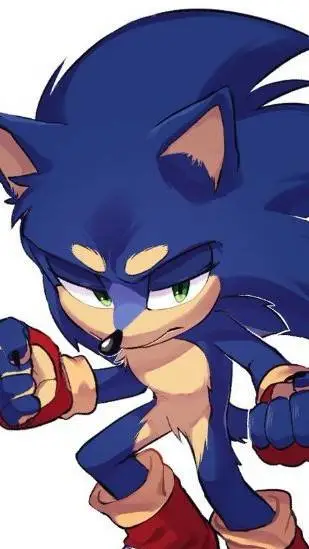 ai character: Sonic in 2025 background