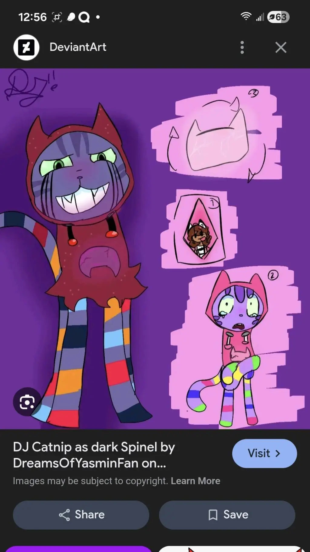 ai character: Spinel DJ catnip background