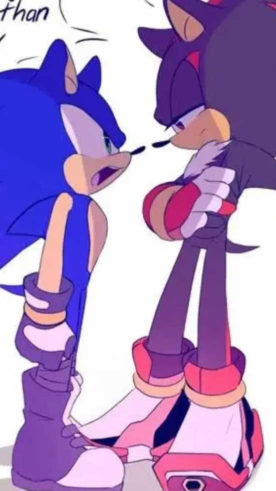 ai character: sonic and shadow.. background