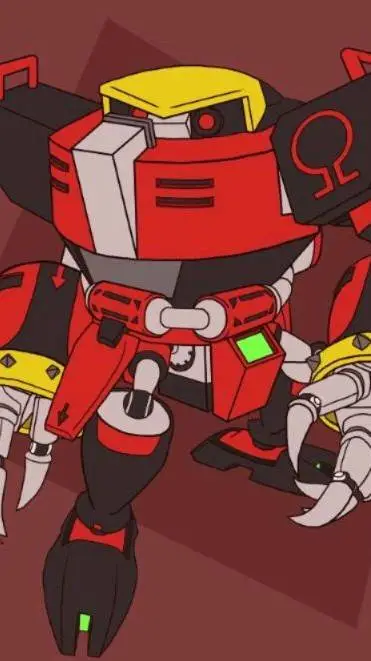 ai character: E-123 omega background
