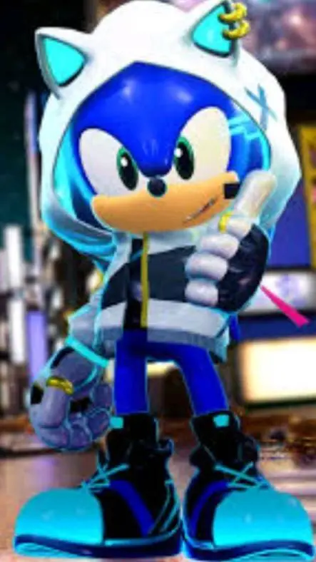 ai character: neon sonic background