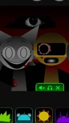 ai character: sprunki HORROR background