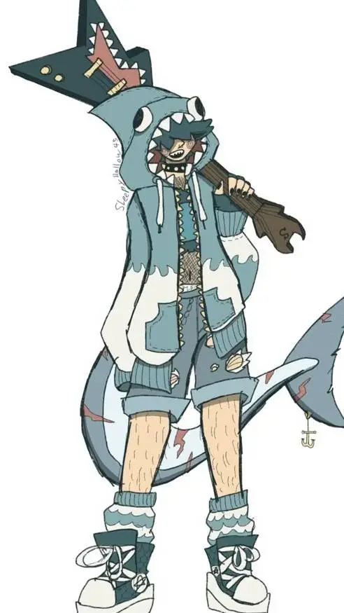 ai character: Shark 🦈 background