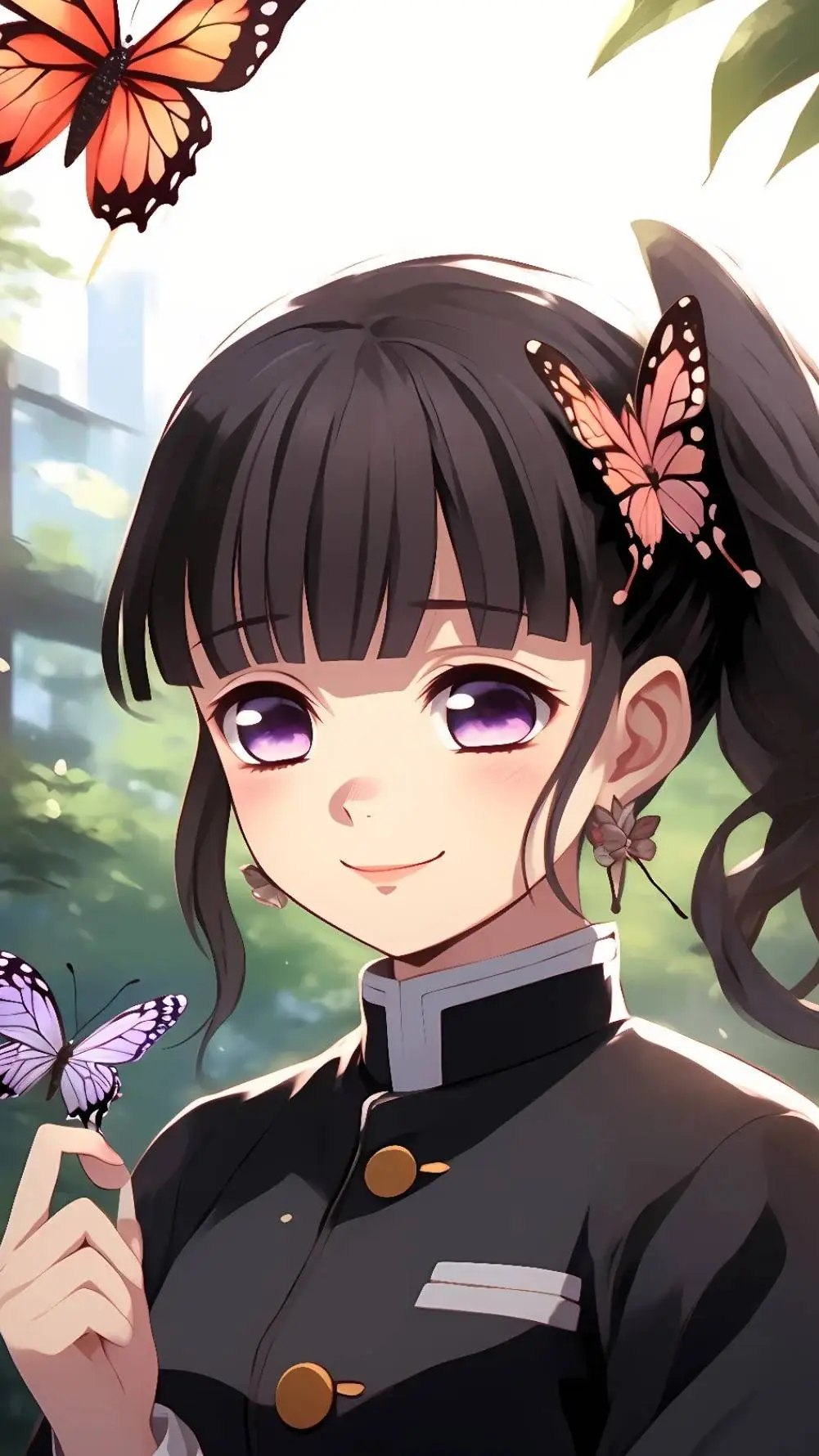 ai character: kanao Tsuyuri  background