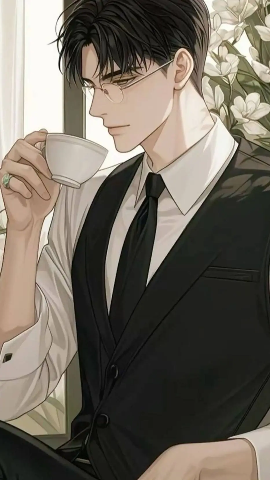 ai character: LLOYD☕🍃 background