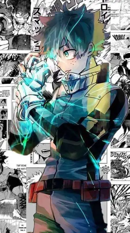 ai character: bakudeku😝🧡💚 background