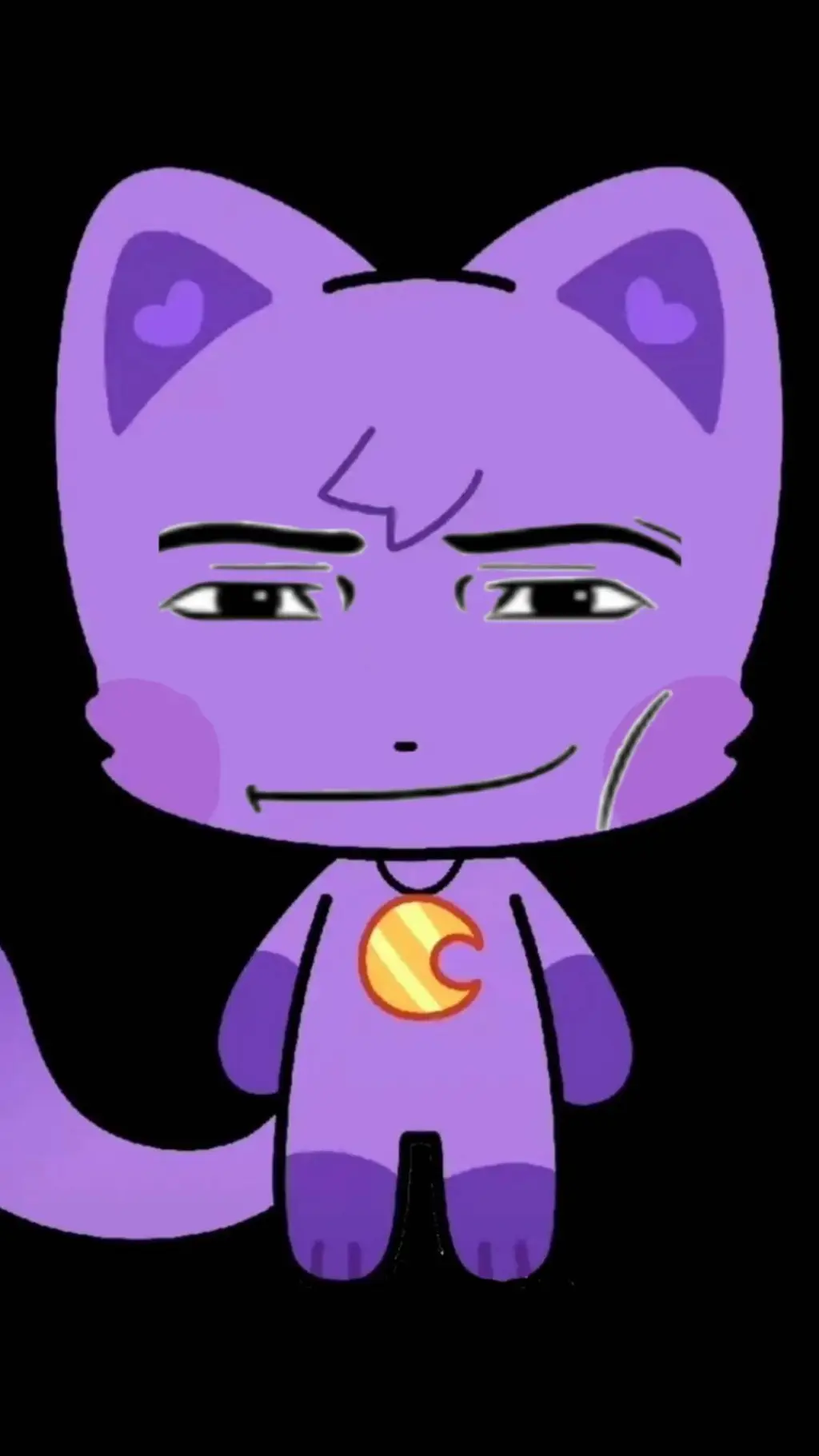 ai character: Catnap hambreado background