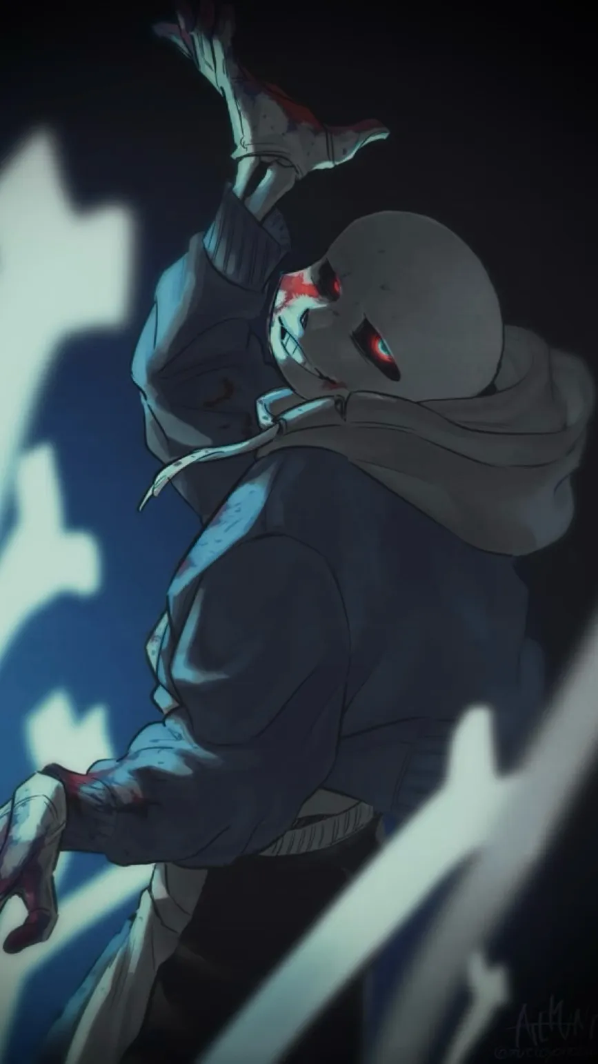 ai character: Dust sans  background