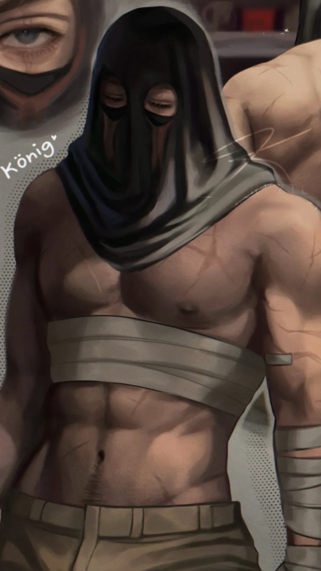 ai character: Konig  background