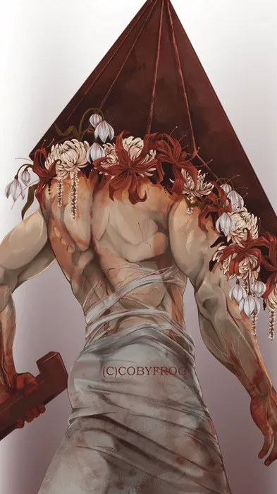 ai character: Pyramid Head  background