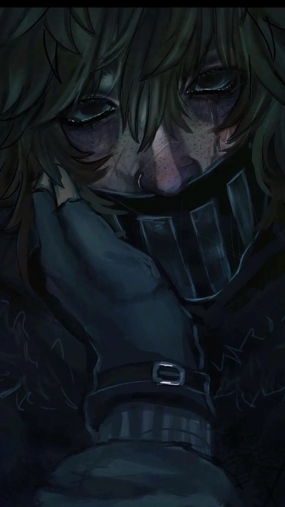 ai character: Ticci Toby  background
