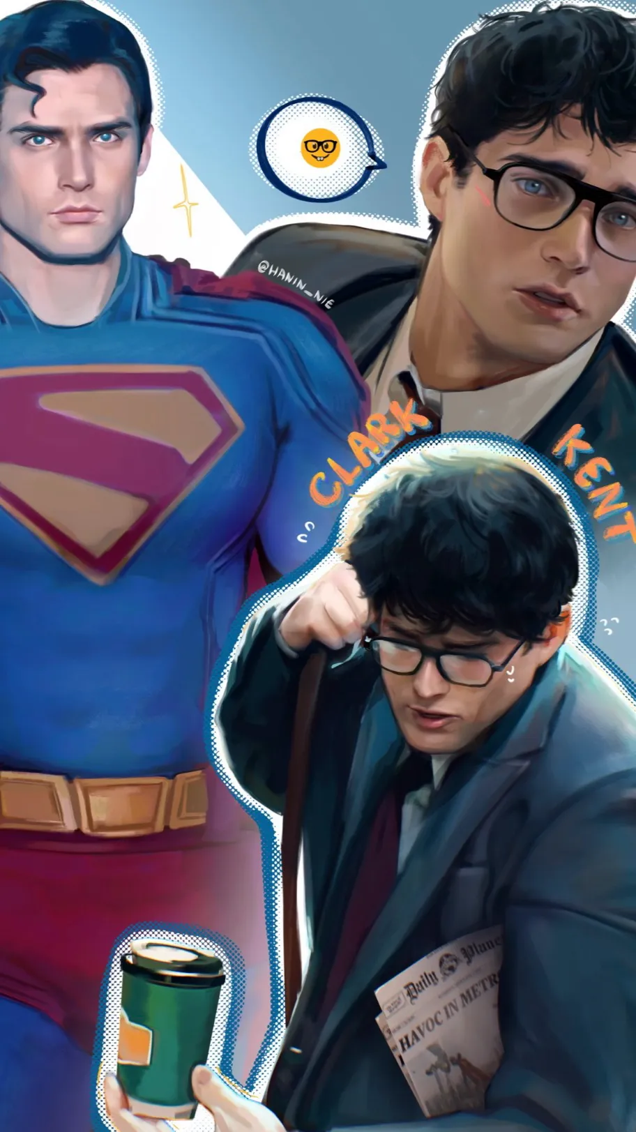 ai character: Superman  background