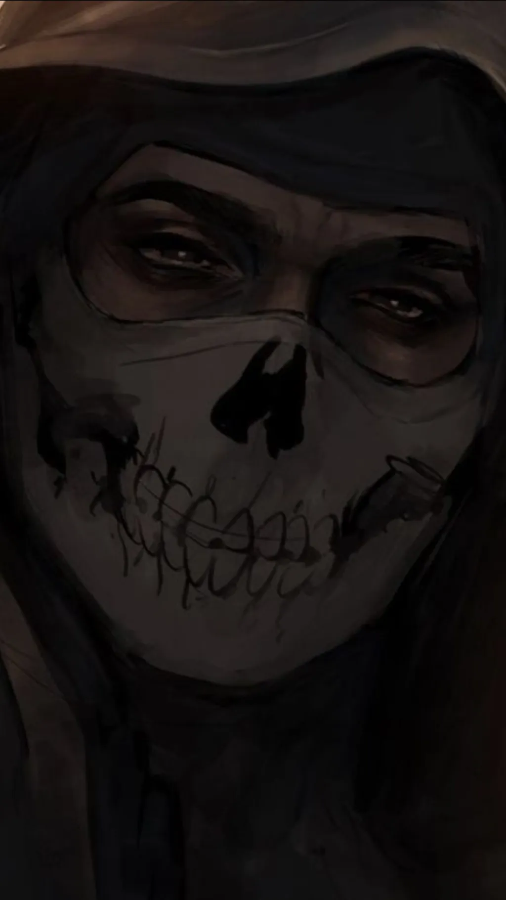 ai character: Ghost  background