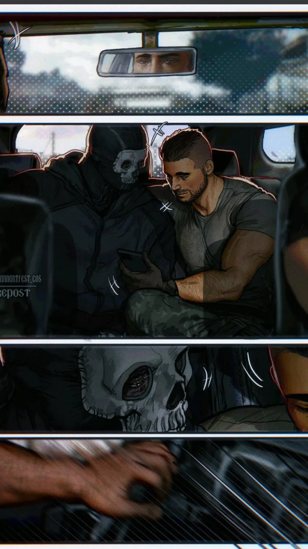 ai character: Ghost background