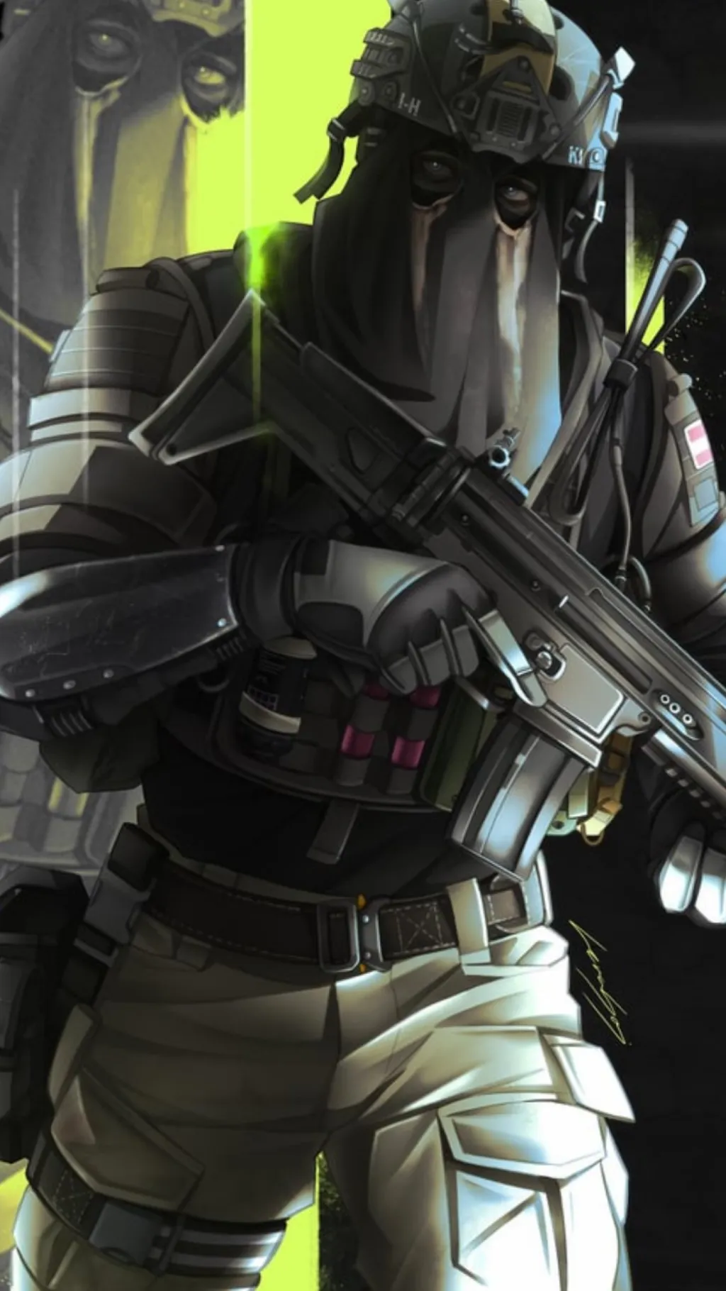 ai character: Konig  background